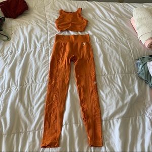 Orange gymshark set